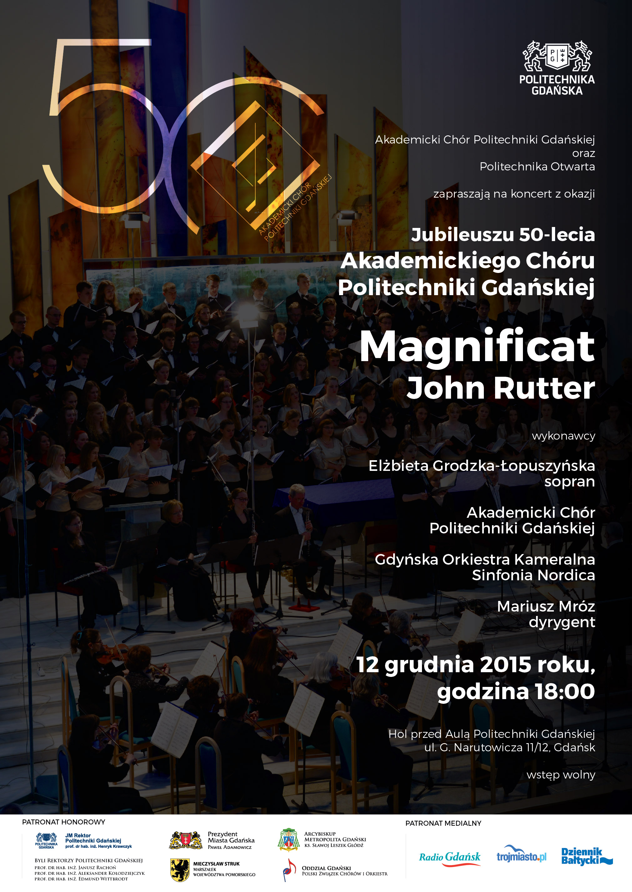 Plakat Koncert Jubileuszowy 50-lecia AChPG